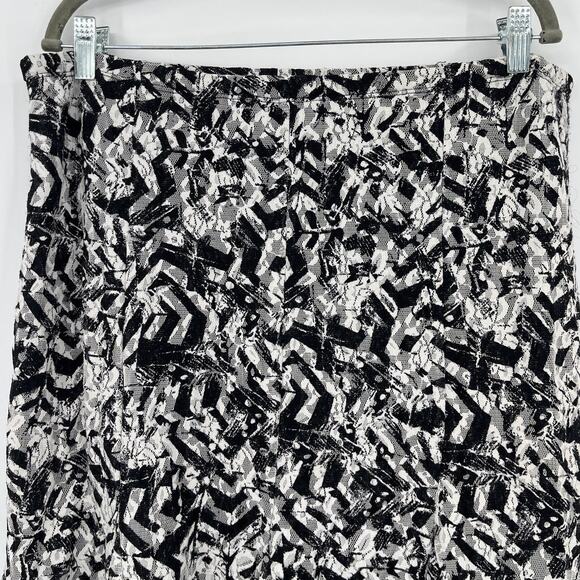 JM Collection Mesh Maxi Skirt Sz L Y2K Artsy Academia Festival Abstract Retro - Picture 3 of 10